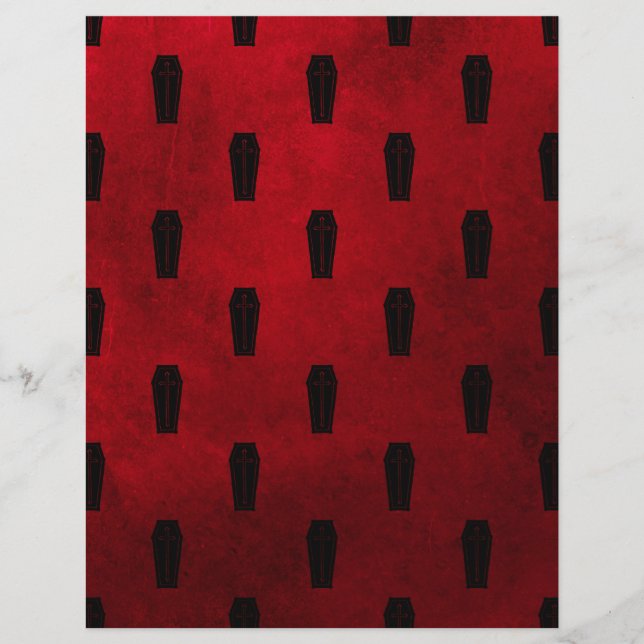 Lámina Papel de cuadernillo de halloween para los ataúdes (Anverso)