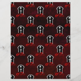 Lámina Papel de cuadernillo de halloween para tumbas y Ro