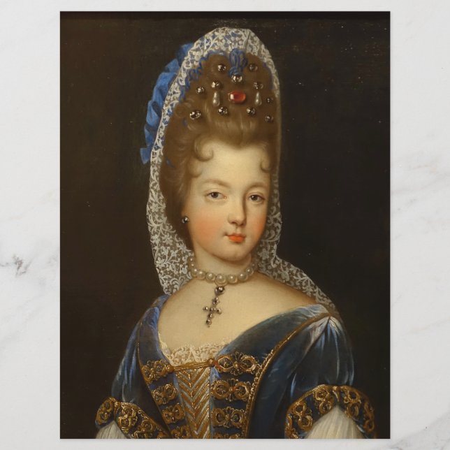 Lámina Papel de cuadernillo de La Dsse. de Bourbon (Anverso)