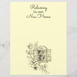 Lámina Papel de cuadernillo de la ventana de la cabaña es