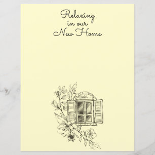 Lámina Papel de cuadernillo de la ventana de la cabaña es