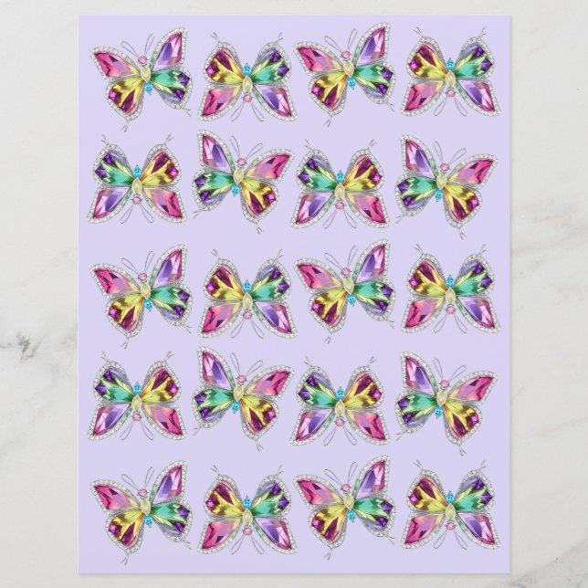Lámina Papel de cuadernillo de mariposa de cristal de arc (Anverso)