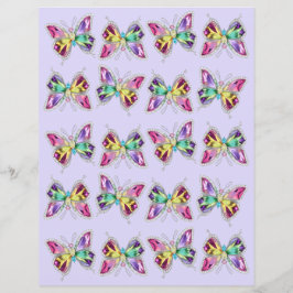 Lámina Papel de cuadernillo de mariposa de cristal de arc