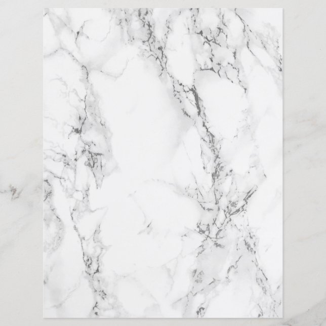 Lámina Papel de cuadernillo de mármol blanco y gris (Anverso)