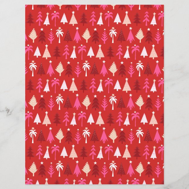Lámina Papel de cuadernillo de palmeras de Navidades trop (Anverso)