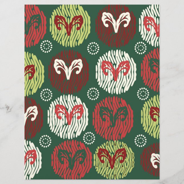 Lámina Papel de cuadernillo de patrón circular (Anverso)