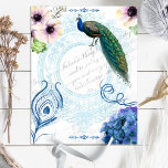 Lámina Papel de cuadernillo de pavo real azul y rosa<br><div class="desc">Disposiciones florales de bonito en azul y rosa, con ornamentos de efecto acuarela, florecimiento, pavo real y texto antiguo. Estos documentos versátiles hacen valiosos fondos de scrapbook, o se pueden usar para hacer revistas de arte, collages, descatalogación y álbumes de fotos. Para obtener los mejores resultados, elija un papel mate...</div>
