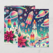 Papel de cuadernillo de puninsettia cósmica