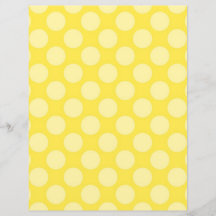 Papel de cuadernillo de puntos amarillos de polka