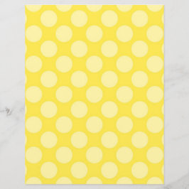 Lámina Papel de cuadernillo de puntos amarillos de polka