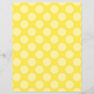 Lámina Papel de cuadernillo de puntos amarillos de polka