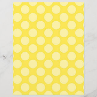 Lámina Papel de cuadernillo de puntos amarillos de polka