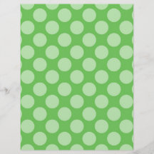 Papel de cuadernillo de puntos de polka verde de d