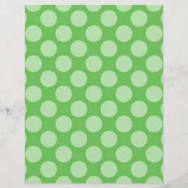 Lámina Papel de cuadernillo de puntos de polka verde de d