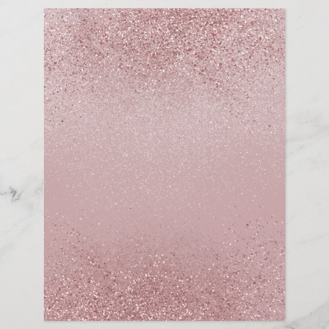 Lámina Papel de cuadernillo de Purpurina de brillo rosado (Anverso)