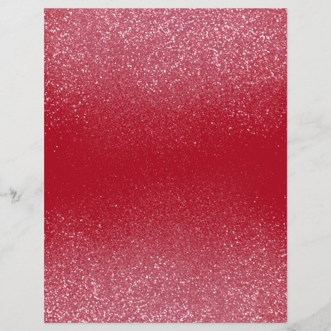 Lámina Papel de cuadernillo de Purpurina de martillo rojo (Anverso)