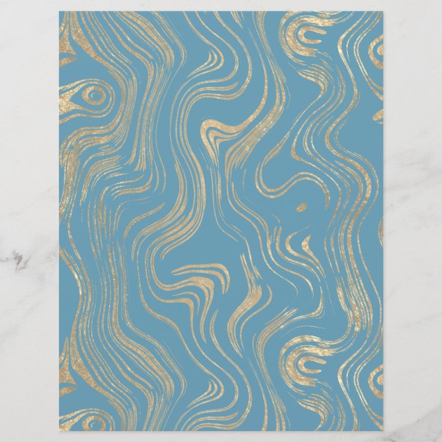Lámina Papel de cuadernillo de Relieve metalizado dorado  (Anverso)