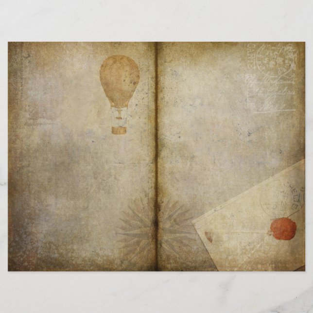 Lámina Papel de cuadernillo de revistas de viajes (Anverso)