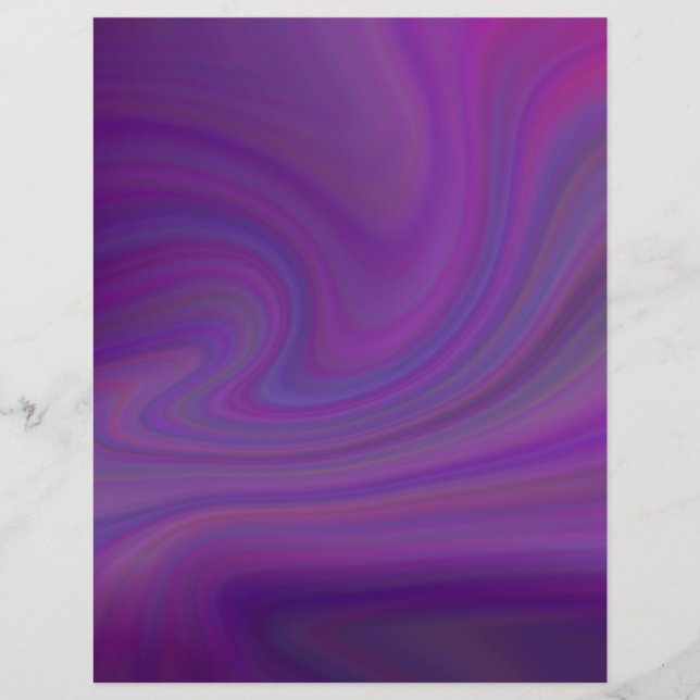 Lámina Papel de cuadernillo de Swirls Bright Purple (Anverso)