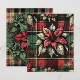 Lámina Papel de cuadernillo de tela de tela de poinsettia