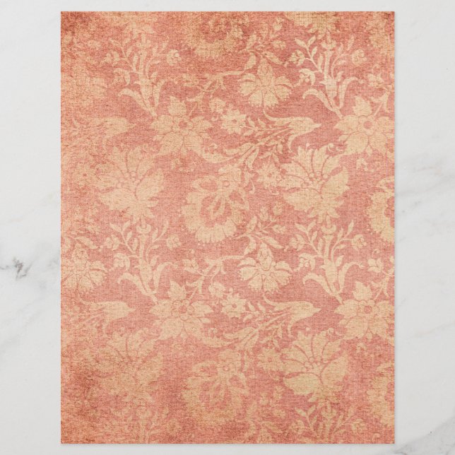 Lámina Papel de cuadernillo de textura de Damasco de époc (Anverso)