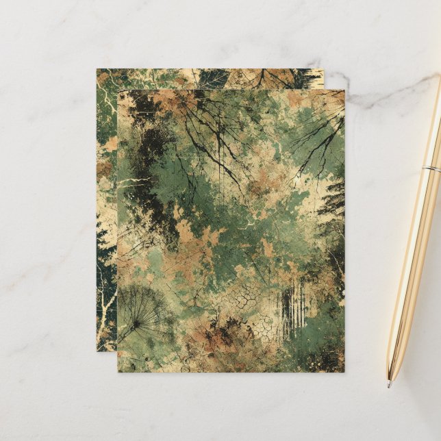 Lámina Papel de cuadernillo de tinta con problemas en el  (Anverso/Reverso In Situ)