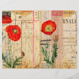 Lámina Papel de cuadernillo de vintage Shabby Chic