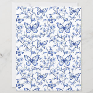 Lámina Papel de cuadernillo del patrón Chinoiserie Toile 