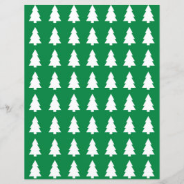 Lámina Papel de cuadernillo del patrón de árbol de Navida