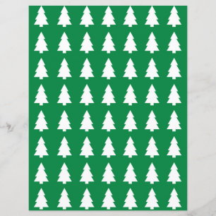 Lámina Papel de cuadernillo del patrón de árbol de Navida