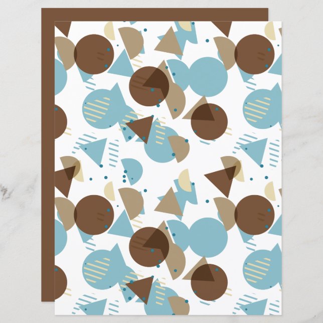 Lámina Papel de cuadernillo del patrón de arte mosaico es (Anverso / Reverso)