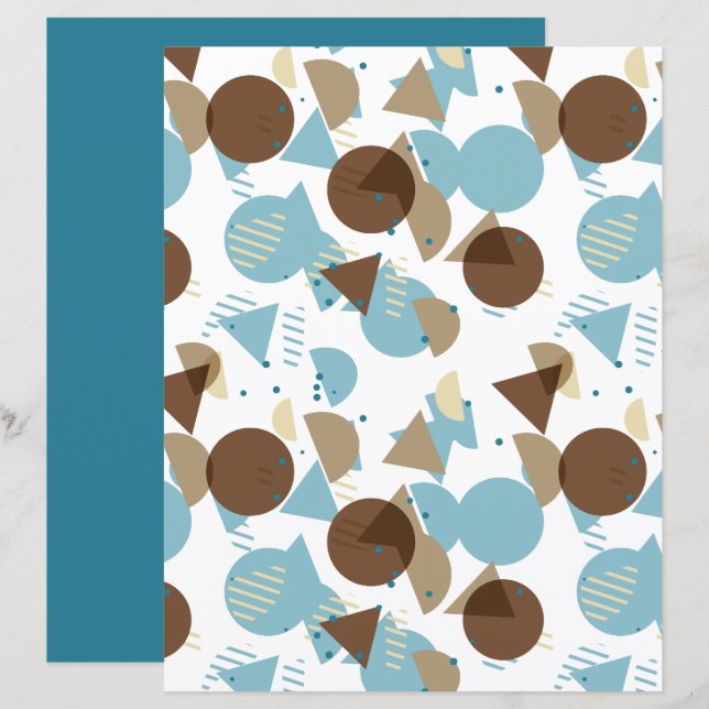 Lámina Papel de cuadernillo del patrón de arte mosaico es (Anverso / Reverso)