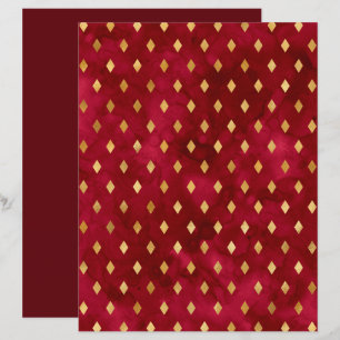 Lámina Papel de cuadernillo del patrón de diamantes de or