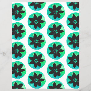 Lámina Papel de cuadernillo del patrón de flor tropical a