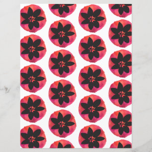 Lámina Papel de cuadernillo del patrón de flor tropical r