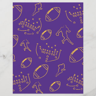 Lámina Papel de cuadernillo del patrón de fútbol morado y