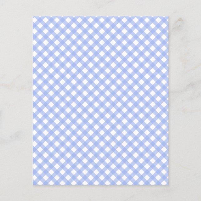 Lámina Papel de cuadernillo del patrón de Gingham azul pa (Anverso)