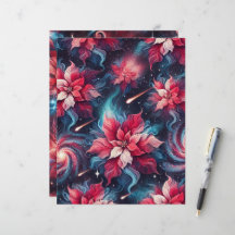Papel de cuadernillo del patrón de la galaxia flor