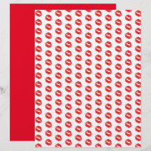 Papel de cuadernillo del patrón de lápiz labial de