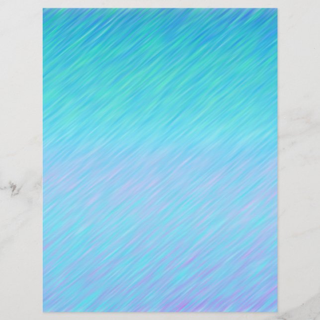 Lámina Papel de cuadernillo del patrón de lluvia azul Aqu (Anverso)