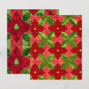 Lámina Papel de cuadernillo del patrón de poinsettia