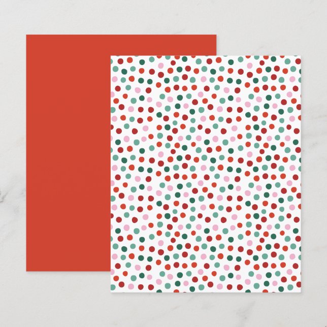 Lámina Papel de cuadernillo del patrón de puntos de polka (Anverso / Reverso)