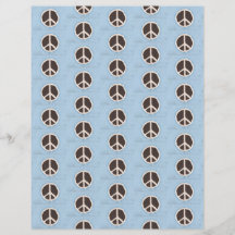 Papel de cuadernillo del patrón de signos de paz d