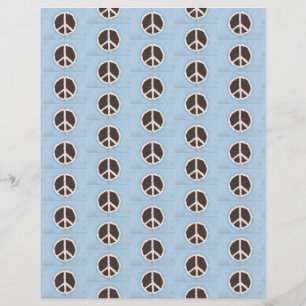 Lámina Papel de cuadernillo del patrón de signos de paz d