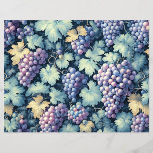 Lámina Papel de cuadernillo del patrón de uva de vintage