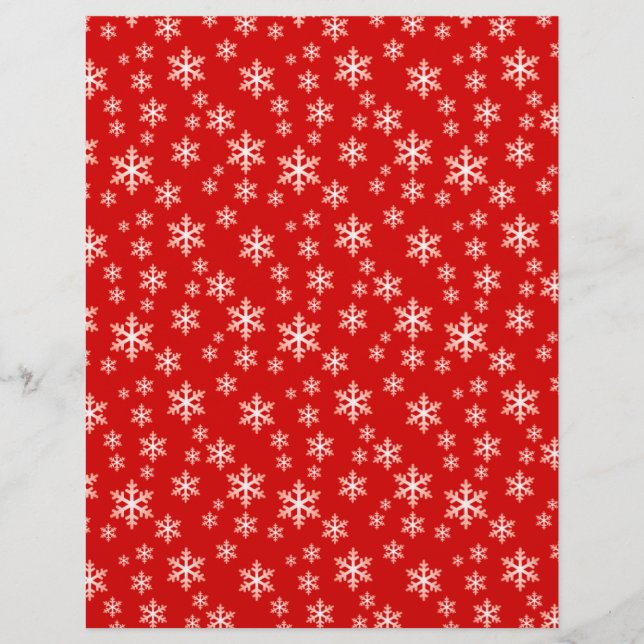 Lámina Papel de cuadernillo del patrón del copo de nieve  (Anverso)