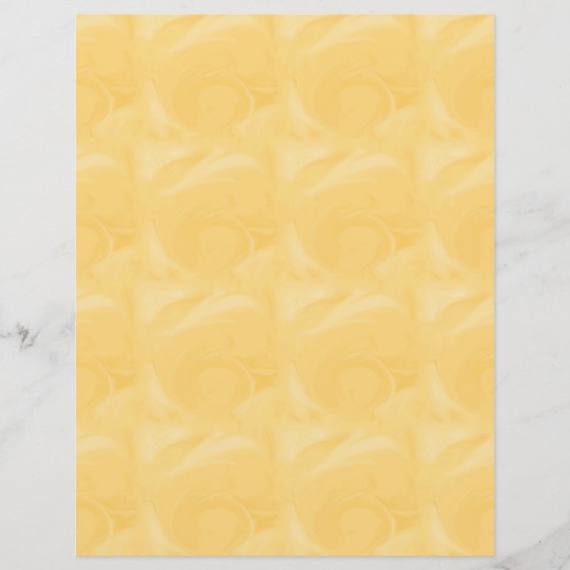 Lámina Papel de cuadernillo del patrón giratorio amarillo (Anverso)