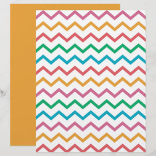 Lámina Papel de cuadernillo del patrón Zig Zag