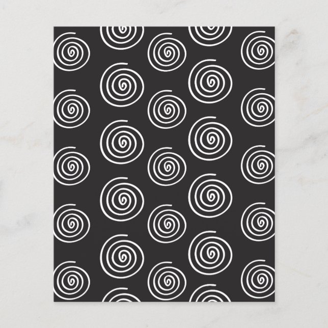 Lámina Papel de cuadernillo en espiral blanco y negro mod (Anverso)