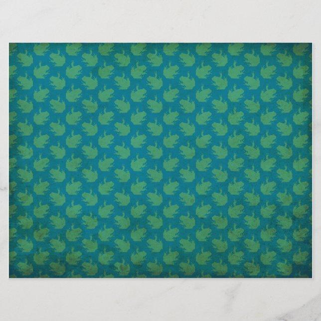 Lámina Papel de cuadernillo estampado en rana con problem (Anverso)